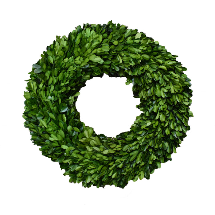 Preserved Boxwood Round Wreath - 16"
