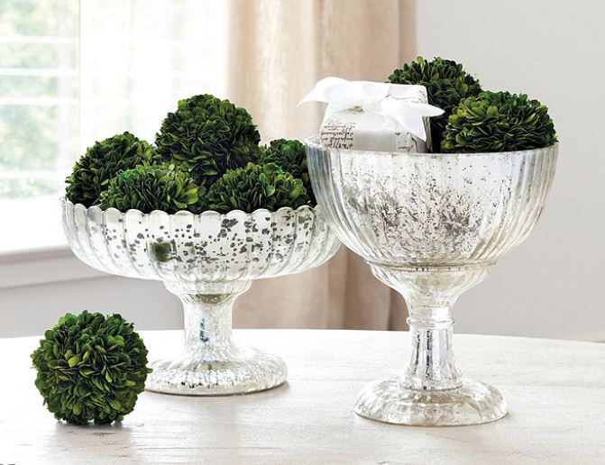 Preserved Boxwood Ball - 4 Inch - Set of 3