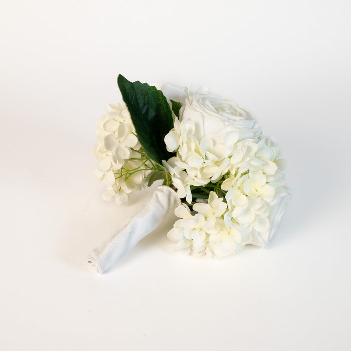 White Rose & Hydrangea Classic Bouquet