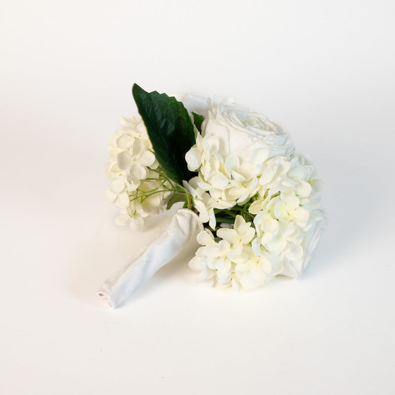 White Rose & Hydrangea Classic Bouquet