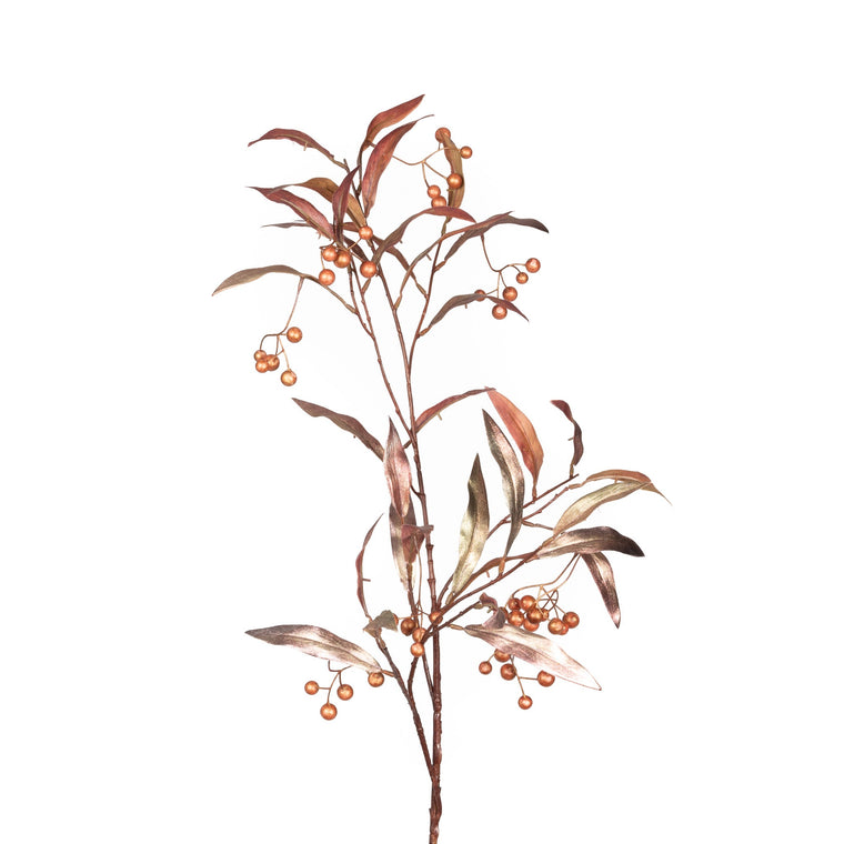Ombre Berry Spray - Brown And Gold - 34 Inch - 3 Sprays