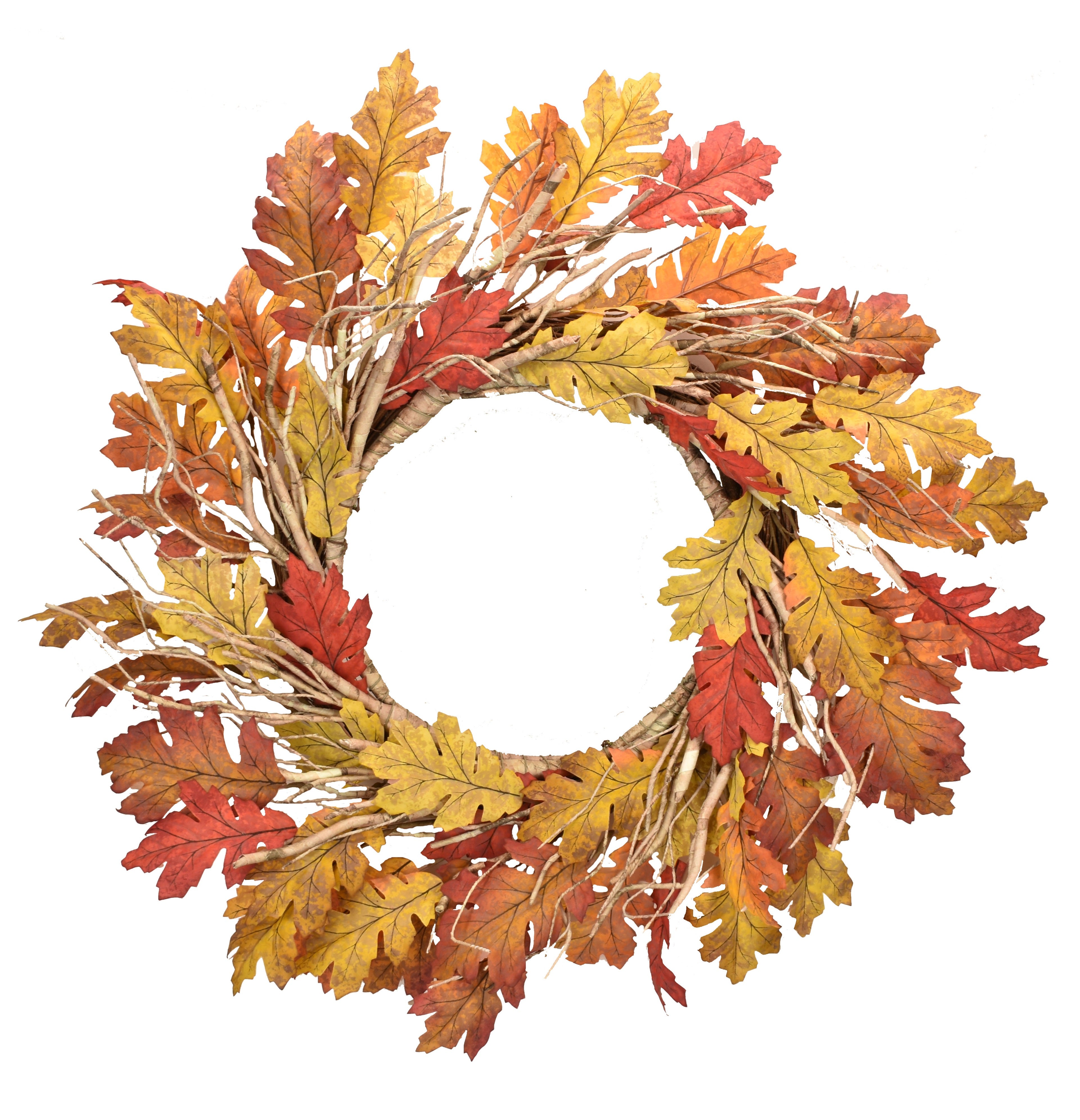 Antique Oak Leaf Wreath 24"