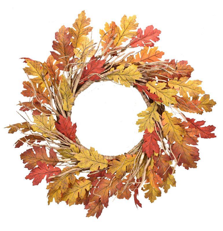 Antique Oak Leaf Wreath 24"