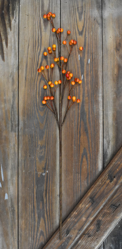 Orange Berry Stem - 28" - Set of 6 pcs