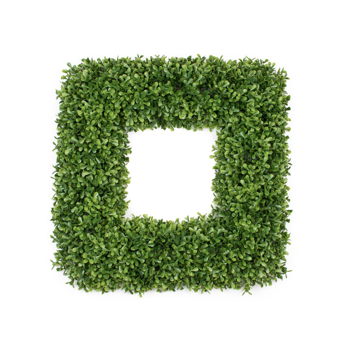 Faux Boxwood Square Wreath - 18 Inch
