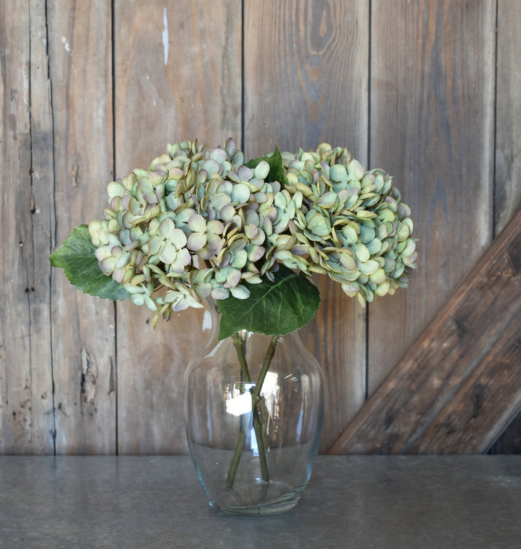 Faux Hydrangea Pick - Green/Purple - Set of 6