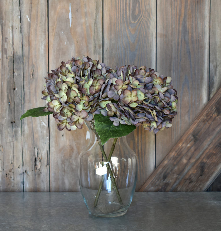 Faux Hydrangea Pick - Purple/Green - Set of 6