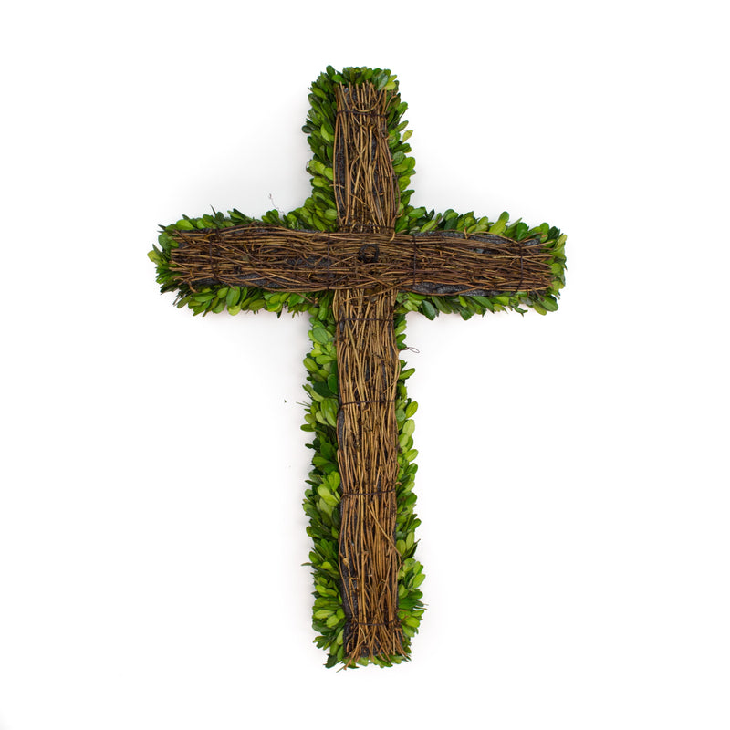 Preserved Boxwood Cross - 24" x 16" x 3"