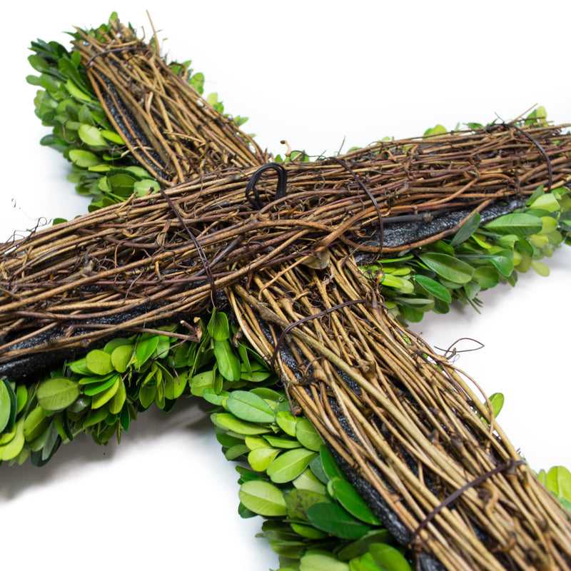 Preserved Boxwood Cross - 24" x 16" x 3"