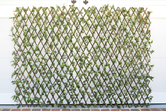 Faux Boxwood Willow Lattice Screen - 39" x 78" - HOME DECORATIVE ACCENTS - 3