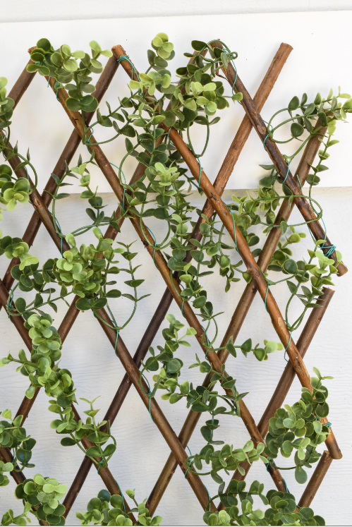 Faux Boxwood Willow Lattice Screen