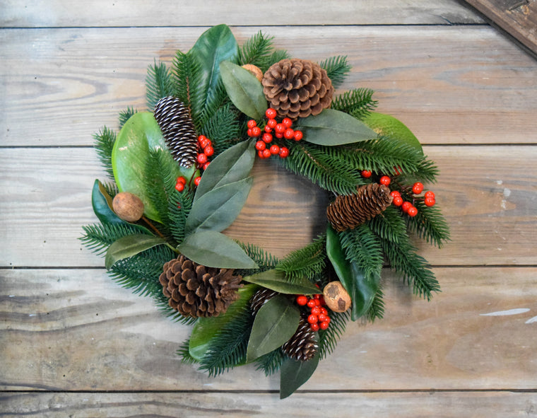 Chestnut Berry Wreath - 16