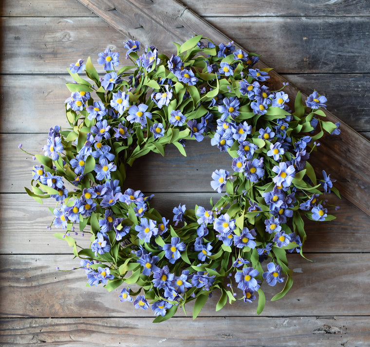 Forget Me Not Lavender Wreath - 24 Inch