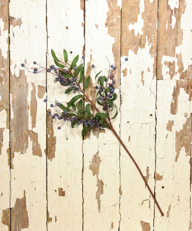Fresh Blueberry Stem - 30" - Set of 6 - HOME DECORATIVE ACCENTS - 2