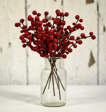 Buy Snow Red Berry Stem, Berry Pick for Wreaths, Berry Picks for