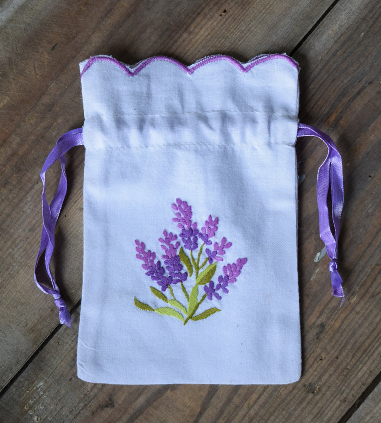 Scalloped Edge Lavender Sachet Bag - Set of 4