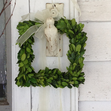 Preserved Boxwood Square Wreath - Set of 3 - HOME DECORATIVE ACCENTS - 3